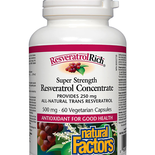 Natural Factors Natural Factors ResveratrolRich Super Strength Concentrate 500 mg 60 caps