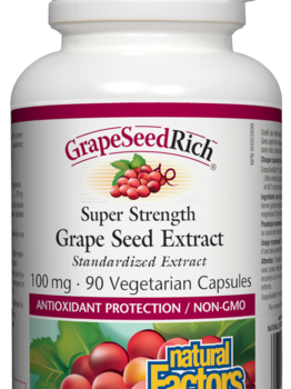 Natural Factors Natural Factors Super Strength Grape Seed Concentrate 100 mg 90 caps