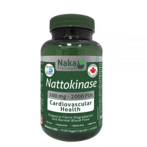 Naka Herbs Naka Nattokinase 100 mg 2000FUs 75 caps BONUS