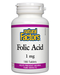 Natural Factors Natural Factors Folic Acid 1mg 180 tabs