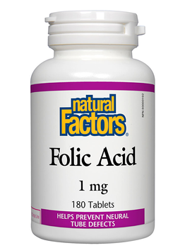 Natural Factors Natural Factors Folic Acid 1mg 180 tabs