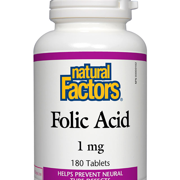 Natural Factors Natural Factors Folic Acid 1mg 180 tabs