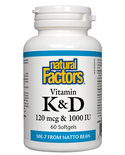 Natural Factors Natural Factors Vitamin K & D 60 softgels