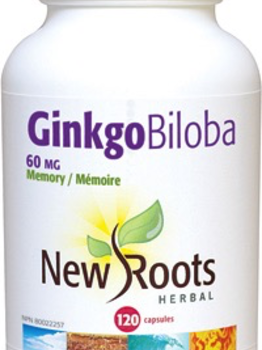 New Roots New Roots Ginkgo Biloba 60 mg 120 caps
