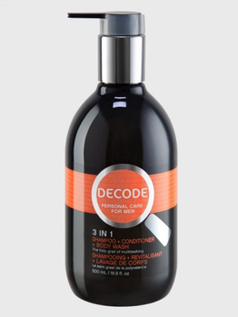 Decode Decode for Men 3 in 1 Shampoo + Conditioner + Body Wash 500ml