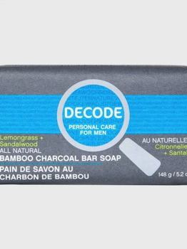 Decode Decode for Men Bamboo Charcoal Bar Soap Lemongrass Sandalwood