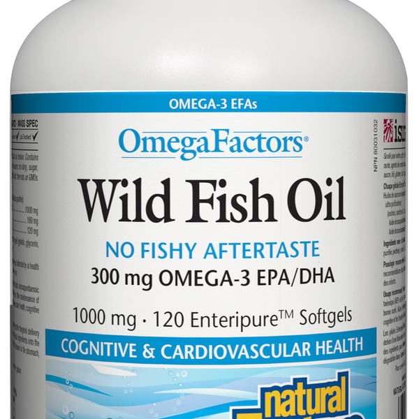 Natural Factors Natural Factors OmegaFactors Wild Fish Oil Enteric-coated 300mg 120 softgels