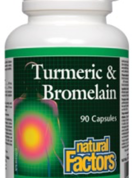 Natural Factors Natural Factors Turmeric & Bromelain 90 caps