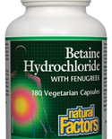 Natural Factors Natural Factors Betaine Hydrochloride with Fenugreek 180 caps