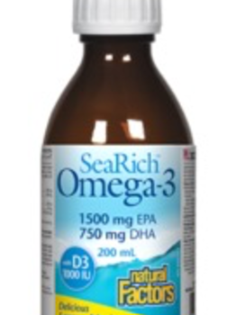 Preferred Nutrition Natural Factors SeaRich Lemon Ex.Strength with Vit. D 200ml
