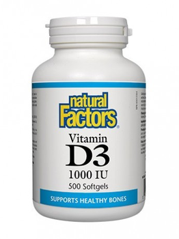Natural Factors Natural Factors Vitamin D3 1000 IU 500 softgels