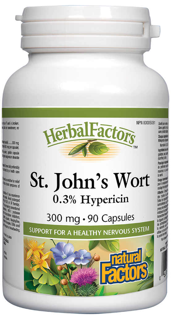 Natural Factors Herbal Factors St. John's Wort 300 mg 90 caps Vitamin