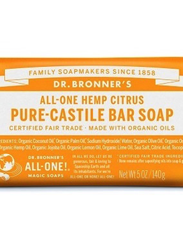 Dr. Bronner’s Dr Bronner’s Citrus Orange Castile Bar Soap 140g