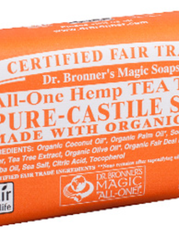 Dr. Bronner’s Dr Bronner’s Tea Tree Castile Bar Soap 140g