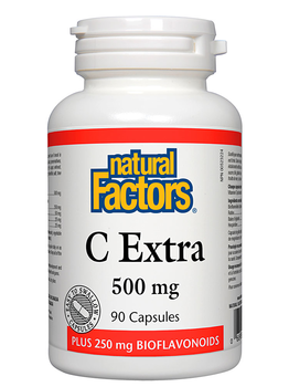 Natural Factors Natural Factors C Extra 500mg Plus 350mg Bioflavonoids 90 caps