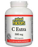 Natural Factors Natural Factors C Extra 500mg Plus 350mg Bioflavonoids 180 caps