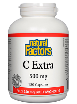 Natural Factors Natural Factors C Extra 500mg Plus 350mg Bioflavonoids 180 caps