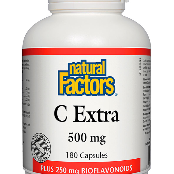 Natural Factors Natural Factors C Extra 500mg Plus 350mg Bioflavonoids 180 caps