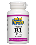 Natural Factors Natural Factors Vitamin B1 100mg 90 tabs