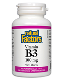 Natural Factors Natural Factors Vitamin B3 100mg (Niacin) 90 tabs