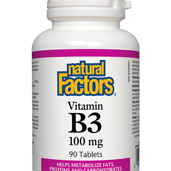 Natural Factors Natural Factors Vitamin B3 100mg (Niacin) 90 tabs