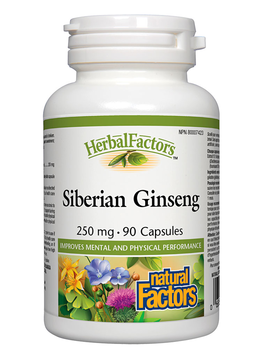 Natural Factors Natural Factors Herbal Factors Siberian Ginseng Extract 250mg 90 caps