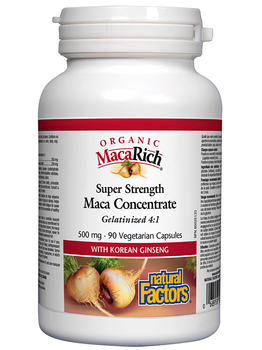 Natural Factors Natural Factors Organic MacaRich Super Strength Maca Concentrate 500 mg 90 caps