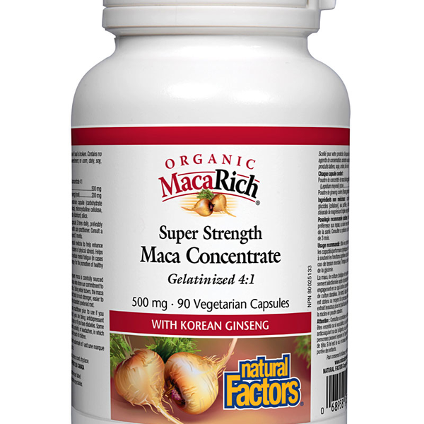 Natural Factors Natural Factors Organic MacaRich Super Strength Maca Concentrate 500 mg 90 caps