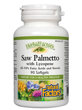 Natural Factors Natural Factors Saw Palmetto with Lycopene Standardized Oil Extract 90 softgels