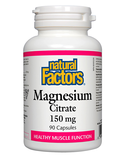 Natural Factors Natural Factors Magnesium Citrate 150mg 90 caps