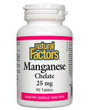 Natural Factors Natural Factors Manganese Chelate 25 mg 90 tabs