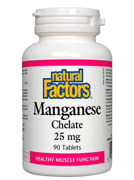 Natural Factors Natural Factors Manganese Chelate 25 mg 90 tabs
