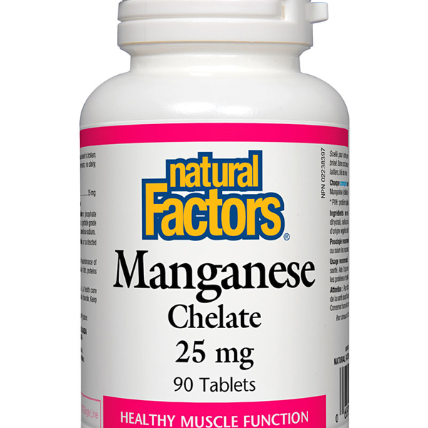 Natural Factors Natural Factors Manganese Chelate 25 mg 90 tabs