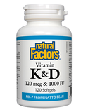 Natural Factors Natural Factors Vitamin K & D 120 softgels