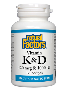 Natural Factors Natural Factors Vitamin K & D 120 softgels