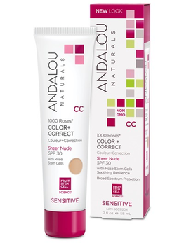 Andalou Naturals Andalou 1000 Roses CC Sheer Beige SPF 30 58ml