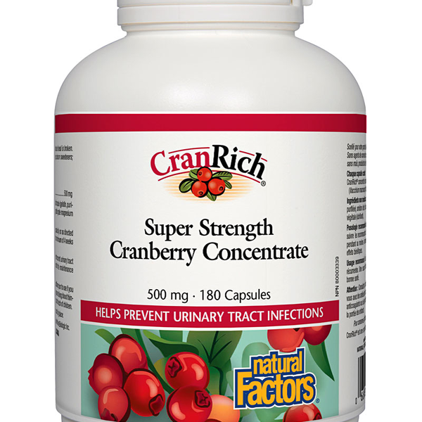 Natural Factors Natural Factors Super Strength Cranberry Concentrate 500mg 180 caps