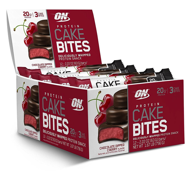 Optimum Nutrition ON Cake Bites Chocolate Dipped Cherry 12 X 63g