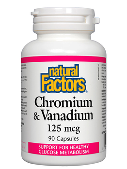 Natural Factors Natural Factors Chromium & Vanadium 125mcg 90 caps