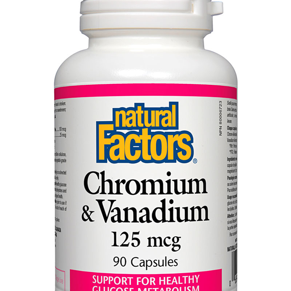 Natural Factors Natural Factors Chromium & Vanadium 125mcg 90 caps