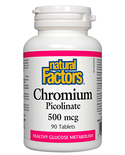 Natural Factors Natural Factors Chromium Picolinate 500mcg 90 tabs