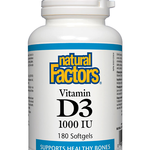 Natural Factors Natural Factors Vitamin D3 1000 IU 180 softgels
