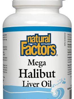 Natural Factors Natural Factors Mega Halibut Liver Oil 180 softgels