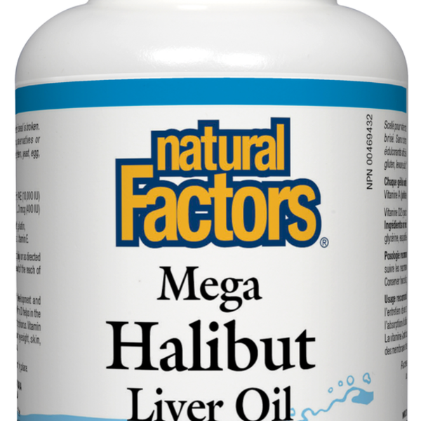 Natural Factors Natural Factors Mega Halibut Liver Oil 180 softgels
