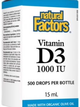 Natural Factors Natural Factors Vitamin D Liquid 1000 IU 15 ml