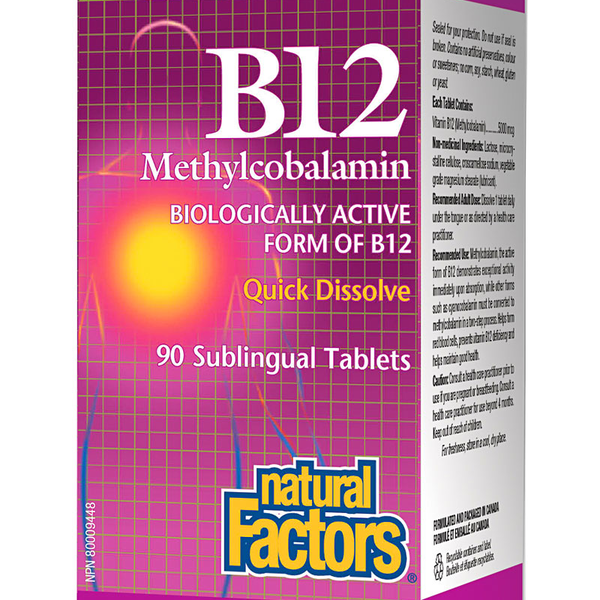 Natural Factors Natural Factors Vitamin B12 Methyl 1000 mcg 90 tabs