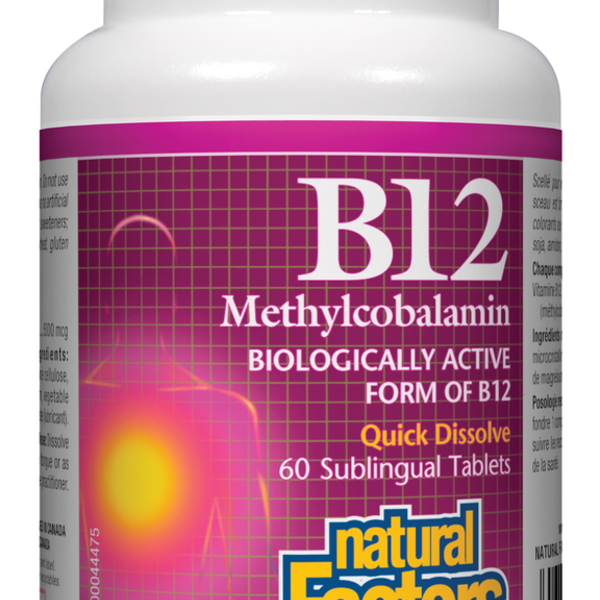 Natural Factors Natural Factors Vitamin B12 Methylcobalamin 5000mcg 60 tabs