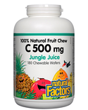 Natural Factors Natural Factors Vitamin C 500mg Jungle Juice 180 chewable