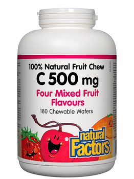 Natural Factors Natural Factors Vitamin C 500mg Mixed Fruit 180 chewable