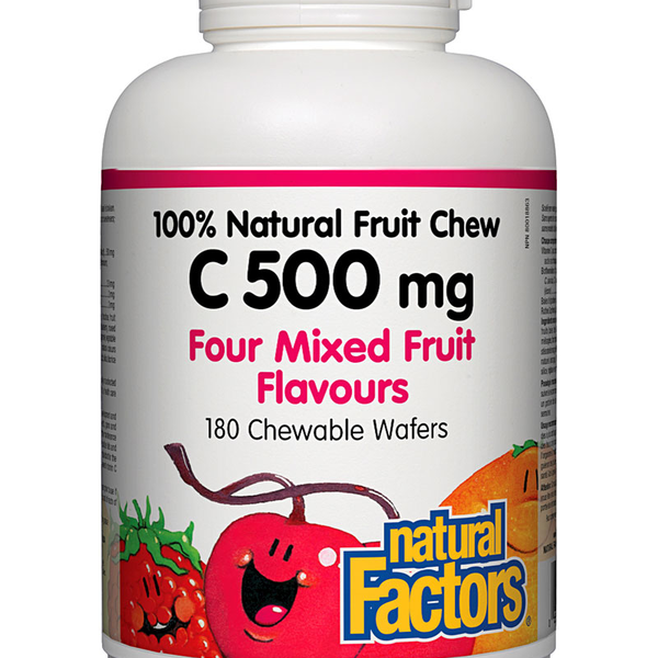Natural Factors Natural Factors Vitamin C 500mg Mixed Fruit 180 chewable